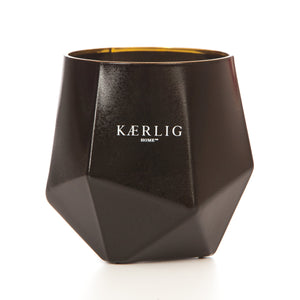 amber luxury picasso candle - black vessel