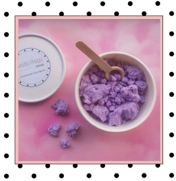 purple rain slushie soy wax melt crumble pot